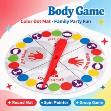 Twist Game Spinner, Floor Balance Party Game Spinner With Left And Right Hand And Foot Colored Circles, Interactive Family Gathering Indoor Activity Game Prop, Suitable For Children And Adults, Creative Birthday Gift And Party Favor, Left Hand, Right Hand, Adult Interactive Cardboard Game, Indoor/Outdoor Holiday Entertainment - Multicolor - View 2