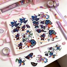 Disney 50pcs Stitch Cute Cartoon Sticker Set, PVC Waterproof Stickers, Japanese Kawaii Anime Style, Suitable For Laptop, Phone Case, Water Bottle, Mug, Notebook, Window Sill, Window Edge, DIY Crafts, Holiday Gift, Party Favor - Multicolor - View 1