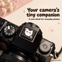 Pixel Cat Camera Hot Shoe Cover, Molten Bead Style 3D Printed Accessory, Gift For Photographers And Cat Lovers - View 1
