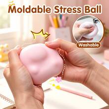 6CM Large Slush Stress Ball, ASMR Sound Effect Stress Relief Fingertip Toy, Moldable Stress Ball, Sensory Wobble Squeeze Ball For Decompression, Shaping Ball With Stress Release Function, Birthday Gift, Christmas Gift, Holiday Gift, Perfect Gift - Multicolor - View 8