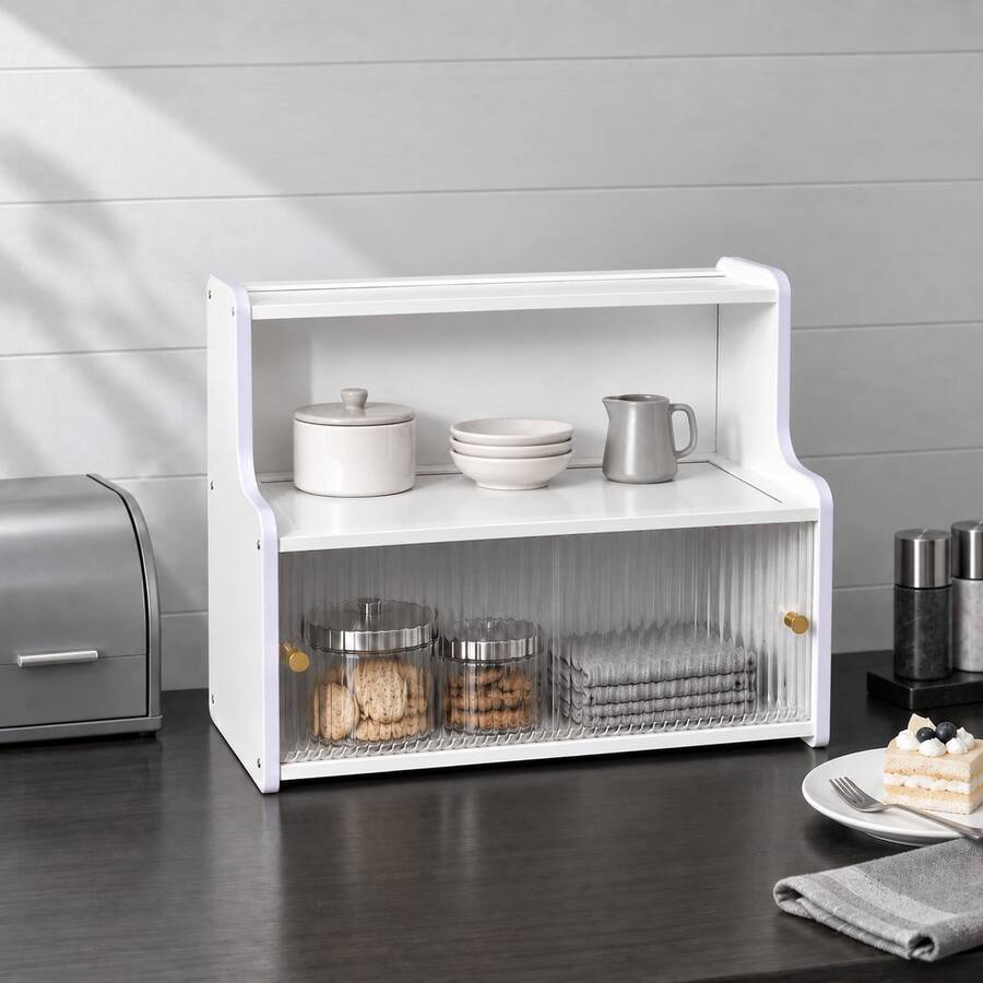 1 cái Kệ lưu trữ nhà bếp đa năng 2 tầng bằng tre & Kệ gia vị - Màu nâu nhạt, thiết kế tiết kiệm không gian, phù hợp cho nhà ở, quầy bar, ban công - Kệ lưu trữ gỗ tự nhiên hiện đại, kệ tổ chức nhà bếp bằng tre tự nhiên, kệ lưu trữ nhà bếp, hoàn thiện vân gỗ tự nhiên 1/2 cái Giải pháp lưu trữ đa năng trên mặt bàn, phù hợp cho nhà bếp, văn phòng, phòng ngủ và ký túc xá | Hoàn hảo để đặt cốc cà phê và các vật dụng thiết yếu hàng ngày - Nhiều màu - Xem 1