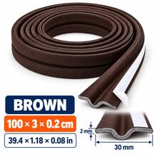 Cuttable Door Bottom Seal Strip, PVC Self-Adhesive Door Seal, Thermal Insulation, Windproof And Insect-Proof - B - View 8