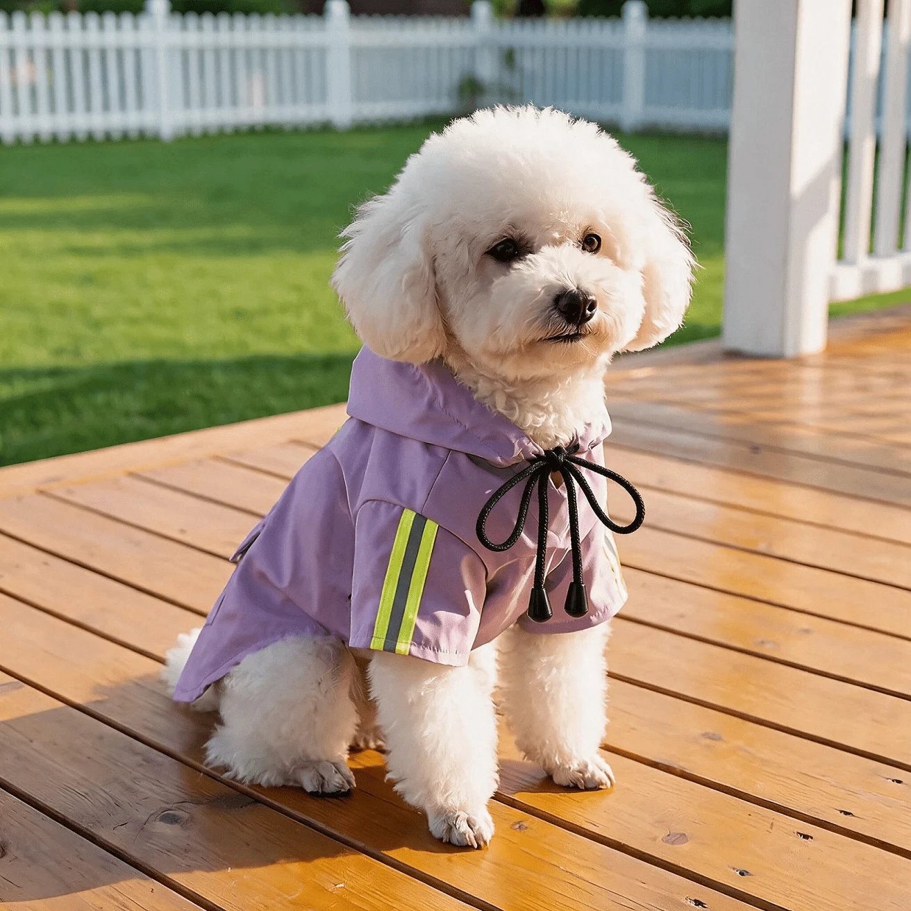 Portable Reflective Dog Raincoat With Waterproof Hood, Suitable For Outdoor Use