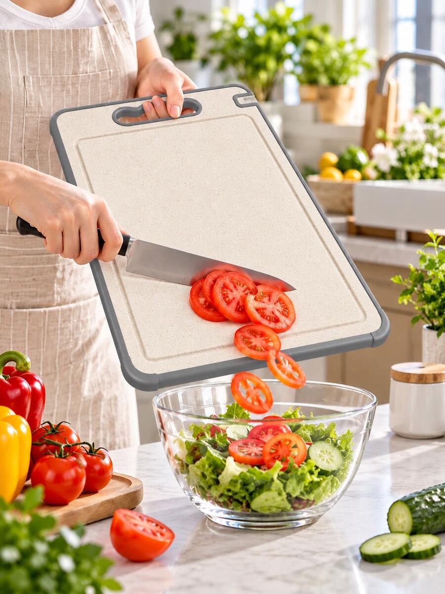 Double-Sided Non-Slip Cutting Board, Suitable For Cutting Meat And Bread, Ideal Kitchen Essential, Holiday Gift For Mom Or Grandma