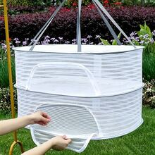 1pc Heavy Duty Foldable Drying Rack With Zipper Closure - Space-Saving 3-Tier Mesh Dryer, Foldable Kitchen And Garden Storage Rack With Handle, Suitable For Various Daily Household Items - View 10
