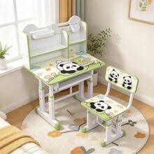 Kids' Desk And Chair Set With Adjustable Shelves - Green - View 3
