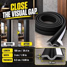 Self-Adhesive PVC Door Bottom Seal Strip, Multi-Color Door Brush, Suitable For 10-30mm Door Gap, Blocks Cold Air, Insects And Light, Door Bottom Gap Sealing Strip - A - View 3