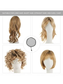 Elastic Hair Bun Net, Ponytail Hair Net, Women's Hair Styling Tool, Ponytail Bun Wig Cap Hair Net, Mesh Wig Cap Hair Net, Stretchable Ponytail Hair Net Cover, Suitable For Claw Clip Hairstyles, Buns, Y2K Style, Christmas Gift - Black - View 7