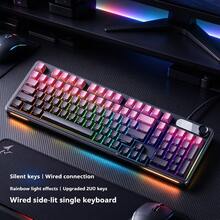 EWEADN Silent Gaming Keyboard, Wired USB Computer Keyboard, Quiet Keys, RGB Backlit, Ergonomic Design, Smooth And Comfortable Typing, Fast Response, Durable Keycaps, Suitable For PC, Laptop, Desktop, Office And Gaming - View 7