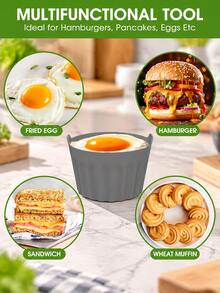 New Air Fryer Silicone Baking Cups, Baking Molds, Muffin Cups, Cake Molds, Egg Molds - Multicolor - View 11