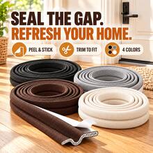 Under Door Draft Stopper Seal Strip, Self Adhesive Door Bottom Weather Seal, Noise Reduction Dust Wind Light Blocker, Easy Cut To Fit Door Gap - A - View 1