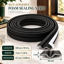 Home Door Gap Blocker Self-Adhesive Door Bottom Seal, Weather Stripping Soundproof Dustproof Windproof Light Blocking Door Sweep Strip - A - View 9