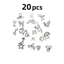 5/10/20/36/58pcs Mixed Nail Art Decorations, Multiple Styles Available, Gold & Silver Mixed, Luxury Minimalist Metal Nail Accessories, Sparkling Rhinestones, Suitable For Multi-Functional DIY Decoration - Multicolor - View 13