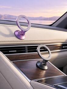 2026 New Mini Magnetic Car Phone Holder, All-Metal Dashboard Magnetic Phone Mount, 360° Rotatable Adhesive Phone Stand, Suitable For Car Navigation - A - View 12