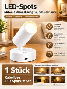 3/2/1 Stück kabellose Innen-Spotlights, dreifarbiges Licht, dimmbar, magnetische Montage ohne Bohren, geeignet für Schreibtischbeleuchtung im Kinderzimmer, Wandregal-Spotlights für Kinder, Fotowand-Spotlights, Vitrinenbeleuchtung - Stern - Übersicht 16