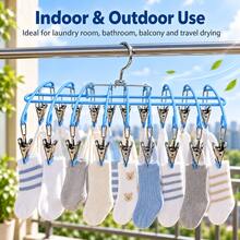 20 Clips Sock Drying Rack, Heavy Duty Laundry Drying Rack, Space-Saving Hanging Drying Rack For Socks Underwear, Suitable For Balcony, Bathroom, Laundry Room, Versatile Practical Household Laundry Organizer, Strong And Sturdy Hanging Airer - Multicolor - View 9