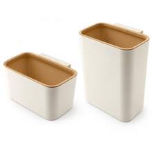 Compact Plastic Waste Bin, 13.5 Or 27.9 Cm Height Options, For Desks, Kitchens And Small Spaces - A - View 2
