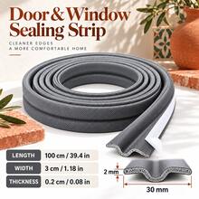 Cuttable Self Adhesive Door Bottom Seal Strip, Door Sweep Weather Stripping, Soundproof Draft Blocking, Fits 10-30mm Door Gap, Multiple Colors Available - C - View 10