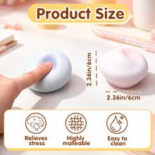 6CM Large Slush Stress Ball, ASMR Sound Effect Stress Relief Fingertip Toy, Moldable Stress Ball, Sensory Wobble Squeeze Ball For Decompression, Shaping Ball With Stress Release Function, Birthday Gift, Christmas Gift, Holiday Gift, Perfect Gift - Multicolor - View 11