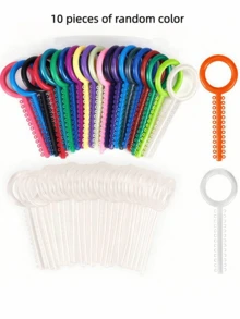 40pcs/Pack Key-Shaped Cable Ties - Colorful Transparent Material, Durable And Easy-To-Use Tool Accessories, Suitable For Tool Use, Dental, Teeth - Multicolor - View 12