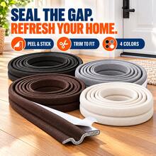 Cuttable Door Bottom Seal Strip, PVC Self-Adhesive Door Seal, Thermal Insulation, Windproof And Insect-Proof - B - View 1