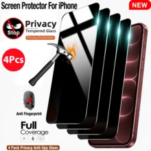 CASECOPS 4pcs Full Screen Anti-Spy Tempered Glass Screen Protector Compatible With IPhone 18 Pro Max/18 Pro/17 Pro Max/17 Pro/17 E/17/16 Pro Max/16 Pro/16/15 Pro Max/14 Plus, Also Compatible With IPhone 16/15/14/13/11 Pro/X/XS Max/XR, Anti-Spy Glass Screen Protector, Gift For Family & Friends, Necessary Phone Screen Protector For Daily Protection, Shockproof, Anti-Fall, Anti-Scratch, Anti-Fingerprint - 4pcs - View 8