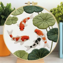 1PC 20*20cm/7.9*7.9in,Cartoon Animals Embroidery Kit, DIY Handmade Embroidery Set For Adult Beginners, Home Gift, Women's Sewing Gift, Including User Manual, Printed Pattern Fabric, Embroidery Frame, Needle And Thread. - 20*20cm/7.9*7.9in - View 13