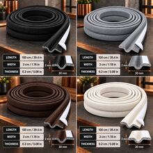 Self-Adhesive Door Bottom Seal Strip, Door Gap Sealing Strip, Windproof, Dustproof, Noise-Reducing, Light-Blocking, Flexible PVC Door Seal Strip - B - View 4