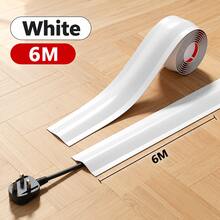 A Roll Of Self-Adhesive Floor Cable Protector, Designed To Manage Power Cords, With A White Base Cover To Prevent Cables From Tangling On Floors, Walls, And Desks - A - View 5