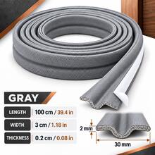 Self-Adhesive Door Bottom Seal Strip, Door Gap Sealing Strip, Windproof, Dustproof, Noise-Reducing, Light-Blocking, Flexible PVC Door Seal Strip - B - View 8