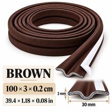 Self-Adhesive Door Bottom Seal Strip, Soundproof Dustproof Windproof Door Brush, Indoor/Outdoor Door Gap Light Blocker - A - View 7