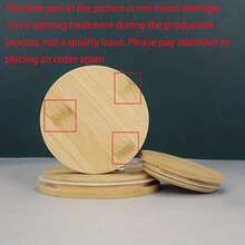 1/10pcs Bamboo Cup Lids, Vintage Bamboo Lids Suitable For Glass Bottles, Mugs, Fragrance Bottles And Candle Jars, Reusable And Durable, Suitable For Home Decor, Kitchen Storage, Aromatherapy And Dust Protection - Multicolor - View 4