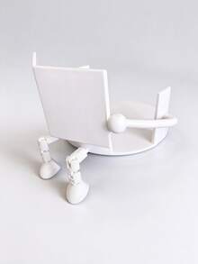 1pc 3D Printed Reading Figure Toilet Paper Holder, Cute Freestanding Tissue Box With Movable Legs, Creative Desktop Ornament, Bathroom Storage Rack Decor, Modern Bathroom Organizer, Unique Home Decor, Fun Gift For Men And Women - Multicolor - View 13
