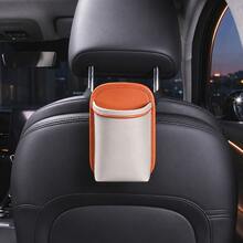 PU Multi-Function Car Back Seat Organizer With Cup Holder, Fits Most Cars, Holds Water Bottles, Trash Bags And Glasses, Road Trip Essential, Space-Saving Design, Durable Construction, Easy Installation - Multicolor - View 12