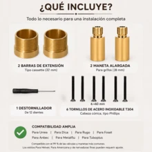 Extensión Vástago Maneral Llave Empotrada Y Cartucho Latón - C - Ver 6