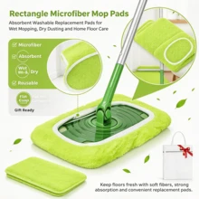 5pcs Ultra-Fine Fiber Mop Replacement Pads, Washable And Reusable Mop Replacement Pads, Soft And Absorbent Mop Head, Suitable For Flat Mop Home Floor Cleaning, Reusable Mop Head, Washable Mop Replacement Pads, Flat Mop Pads - Multiple Styles - View 9