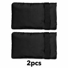 2pcs Winter Outdoor Faucet Covers, Thickened Oxford Cloth Insulated Faucet Covers With Adjustable Hook And Loop Strap, Frost Protection For Cold Weather, Suitable For Garden Faucets, Patios And Yard Faucets, Black - Multi-color - View 9
