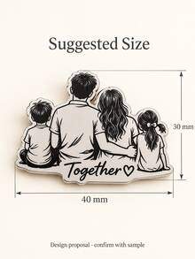 [ZzAi Custom]1pc Customized Photo Brooch - Personalized Couple Photo Enamel Badge, Suitable For Men And Women, Anniversary And Valentine's Day Gift, Logo Brooch, Customized Badge - Style 1 - View 5