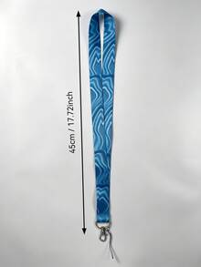 1pc Stethoscope Heart Print Lanyard With Keychain, Hospital ID Badge Office Credential Anti-Loss Lanyard, Student Keychain Lanyard, ID Card Halter, Student Campus Card Protective Case Lanyard - Rectangle - View 3