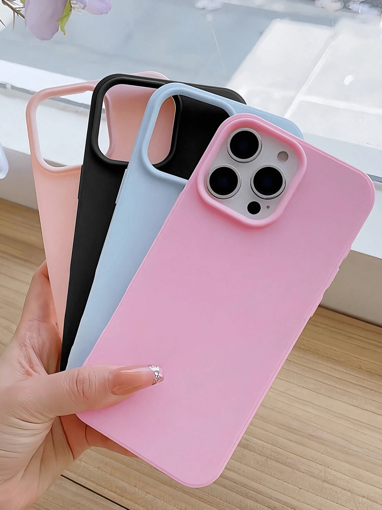 4件組復古磨砂軟殼手機保護殼,適用於Apple 18 17 16 15 14 13 12 11 Pro Max Air - 彩色 - 查看 1