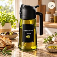 2-In-1 Olive Oil Dispenser Bottle With Spray And Pour Functions, Refillable Kitchen Oil Container With Handle For Cooking, Salad And BBQ - View 11