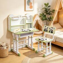 Kids' Desk And Chair Set With Adjustable Shelves - Green - View 5