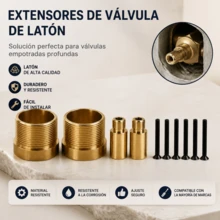Extensión Vástago Maneral Llave Empotrada Y Cartucho Latón - C - Ver 2