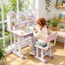 Adjustable Kids' Desk And Chair Set With Shelves - Pink - View 6