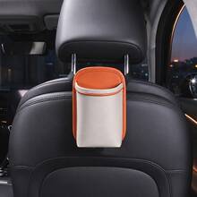 PU Multi-Function Car Back Seat Organizer With Cup Holder, Fits Most Cars, Holds Water Bottles, Trash Bags And Glasses, Road Trip Essential, Space-Saving Design, Durable Construction, Easy Installation - Multicolor - View 2