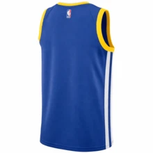 Nike Mens Golden State Basketball Jersey / Blue Yellow / Blank / RRP £90 - Blue - View 2