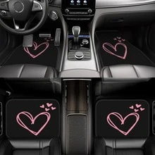 1PC Fashionable Printed Car Trunk Mat, Heart Pattern, Elegant Accessory, Travel Essential, Universal Fit For Multiple Car Models, Car Interior Decoration, Keep Your Trunk Clean And Dry, Personalized Car Trunk Mat. - Heart-shaped - View 9