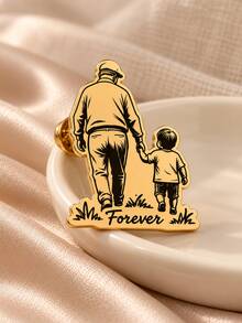 [ZzAi Custom]1pc Customized Photo Brooch - Personalized Couple Photo Enamel Badge, Suitable For Men And Women, Anniversary And Valentine's Day Gift, Logo Brooch, Customized Badge - Style 1 - View 2