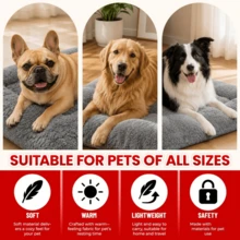Extra Large Plush Pet Bed Sofa Dog Mat, Thickened Super Soft Polyester Pet Pad, Suitable For Small, Medium And Large Cats And Dogs - Cute Rectangular Sofa - Multicolor - View 4