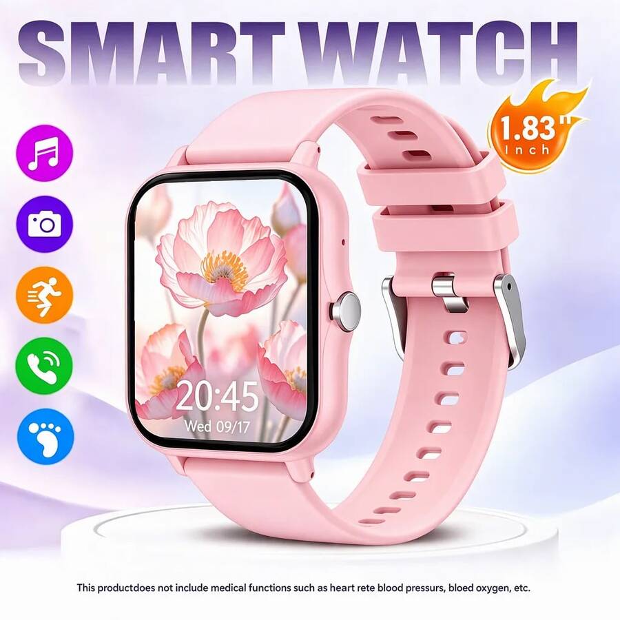 Jam Tangan Pintar Olahraga Luar Ruangan, Layar Sentuh Penuh 1,83 Inci, Baterai 260mAh, Mendukung Panggilan dan Pesan Nirkabel, Pemutaran Musik, Pelacak Kebugaran. Cocok Sebagai Hadiah untuk Teman dan Pasangan, Kompatibel dengan Android dan iOS - View 1